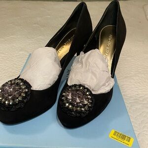 Antonio Melani Black Suede Pump Heels.